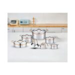 طقم استيل أرشيا، 16 قطعة، باللون الذهبي الوردي