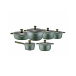 ⁦طقم أواني طهي أرشيا المصنوع من الألماس المصبوب 12 قطعة الأخضر⁩ - الصورة ⁦2⁩