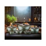 طقم أواني طهي أرشيا المصنوع من الألماس المصبوب 12 قطعة الأخضر