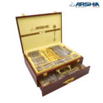 طقم أدوات مائدة معالق من الاستيل المقاوم للصدأ من أرشيا 86 قطعة باللون الفضي TM112G