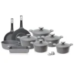 طقم حلل نيوفلام جرانيت 14 قطعة كوري رومادي